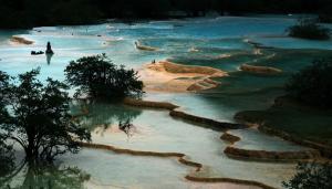 huanglong beautiful lake view